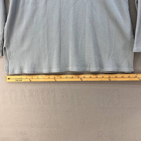 Eileen Fisher Top Women's Size S Gray Waffle Knit Long Sleeve Mock Neck Normcore - Picture 6 of 10